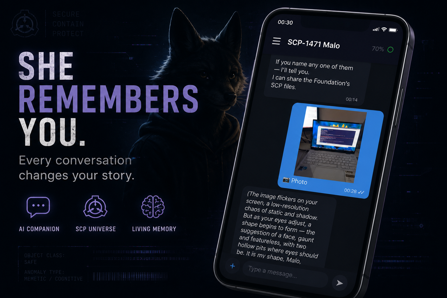 SCP-1471 MalO — chat screen
